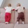 Kidsa (sweatshirt, trousers) minku, ecrucus/fuchsia, height 86-92 cm