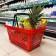 Consumer plastic basket 28 liters, red color