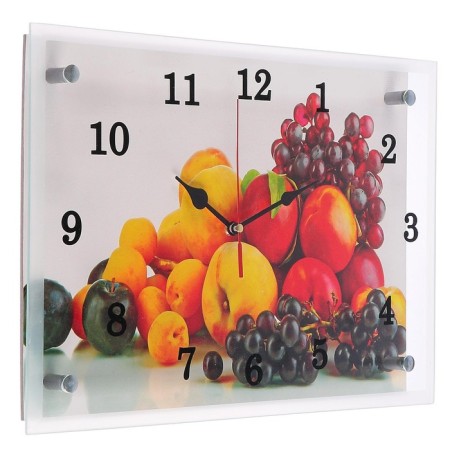Carty clock is wall-mounted, interior "fruits", silent, 25 x 35 cm-1