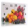 Carty clock is wall-mounted, interior "fruits", silent, 25 x 35 cm