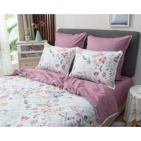 A set with a blanket "Bernadett No. 48", size 150x210 cm, 180x230 cm, 50x70 cm - 2 pcs-1