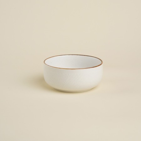 Porcelain bowl SL Home “Waves in Stone”, 650 ml, D = 14 cm, white color