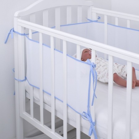 Side in the crib, size 31x180 cm, blue color-2