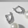 Earrings with pearls "grapes" bunch with a note, white color in silver