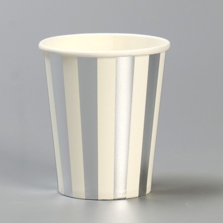 A glass of paper "strip", set, 6 pcs., Silver color