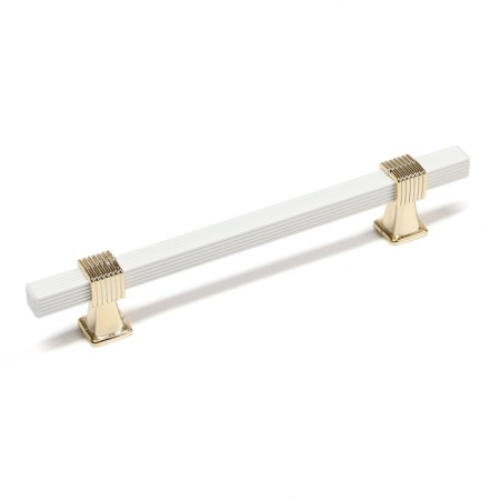 Cappio pk117 bracket handle, m/o 128 mm, white/gold color