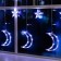 Garland “fringe” 2.7 × 0.9 m with nozzles “month”, IP20, transparent thread, 138 LED, white glow, 8 modes, 220 V
