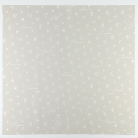 Palette packaging for flowers "with love", matte, heart, gray, 57 x 57 cm-2