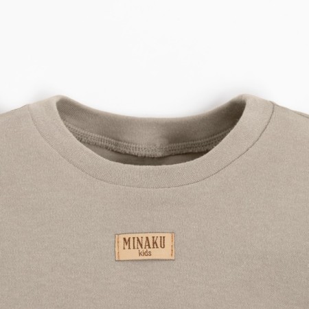 Kidsa (sweatshirt, shorts) minku, gray color, height 80-86 cm-7