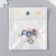 Decor for creativity Plastic "A drop with golden flowers" Blue crystal 2x1.2 cm