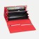 Women's wallet on magnets, red color