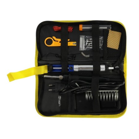 Digital DEKO SI10, 80 W soldering iron, temperature adjustment, case, accessories set 12 pcs-10