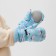Winter children's mittens minku, Blue color, 15cm