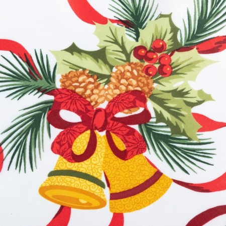 The tablecloth of the New Year's share "New Year's bells" 145*300 +/- 2 cm, 100% p/e-5