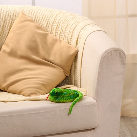 Soft toy "Snake", 19 cm/80cm, green color-1