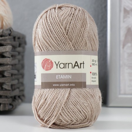 Yarn "etamin" 100% acrylic 180m/30g (463 St. Beige)