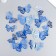 PVC sticker "Butterflies, bright blue" set 12 pcs 12 cm, 10 cm 8 cm