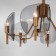 Ceiling chandelier with glass plafones ROCCO, 40W, E14, 67x67x47 cm