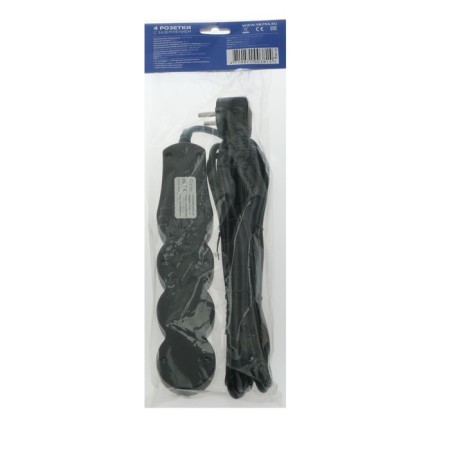 Network filter 5Bits SP4B-150 4S, 4 sockets, 5 m, 10 A, 3x0.75 mm2, with salary, with off., Black-3