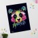 Mosaic with panda rhinestones. Set for creativity