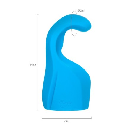 Magic Wand Genius nozzle for Massager Europe, silicone, blue, 17 cm-12