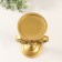 Polystone candlestick, mirror for 1 candle "Heraldic lily" gold 9x9x23 cm