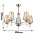 Ceiling chandelier Velum 690 mm, E14 200W