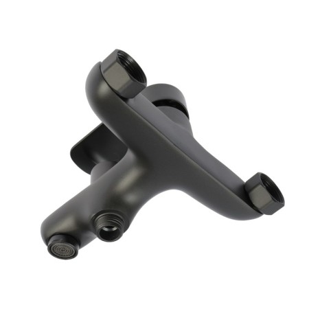 Bath mixer Zein Z3853, single -leaf, shower set, watering can 5 modes, graphite-6
