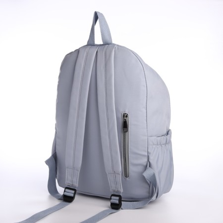 Youth backpack from textiles with lightning, 4 pockets, blue color-3