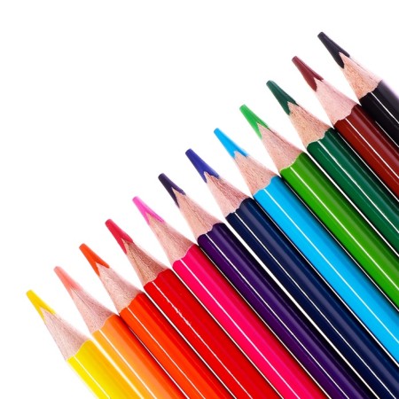 Pencils of watercolor 12 colors, in a cardboard box, triangular, der, with cysts, animal mix-3
