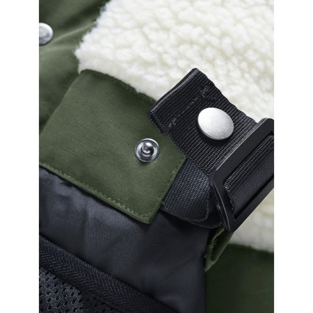 Winter park for a boy, height 146 cm, khaki color-10