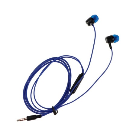 Headphones Krutoff HF-J69, vacuum, microphone, 106 dB, 16 Ohm, 3.5 mm, 1 m, box, blue-1