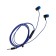 Headphones Krutoff HF-J69, vacuum, microphone, 106 dB, 16 Ohm, 3.5 mm, 1 m, box, blue