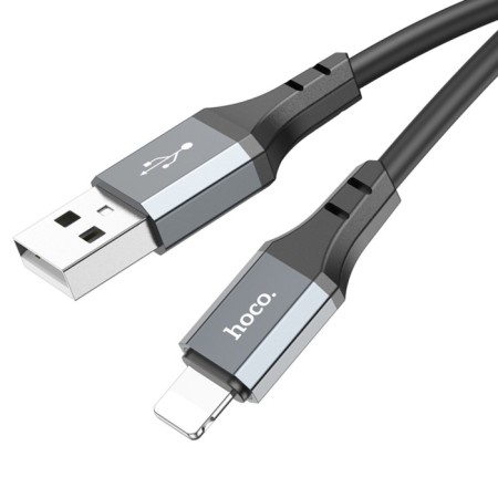 Hoco X92, Lightning cable - USB, 2.4 A, 3 m, silicone braid, black-4