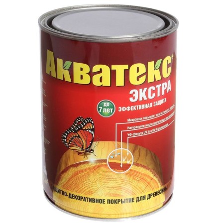 Protective-decorative coating for wood, red tree, 0.8 liters