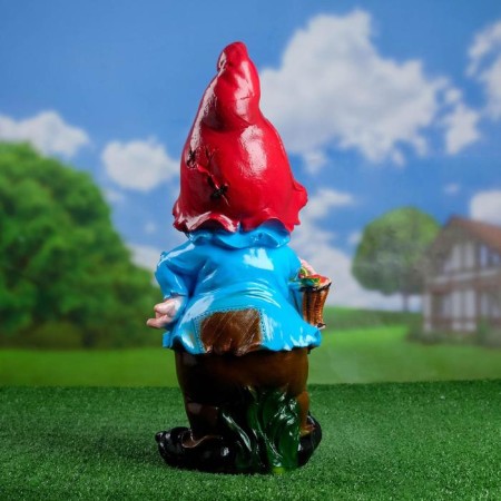 Garden figure "Dwarf with grapes" 17x20x50cm-2