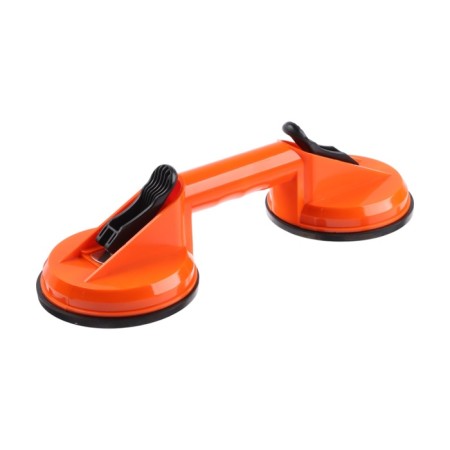 Vacuum suction cups double for gluing glasses into the car, d 12 cm, orange