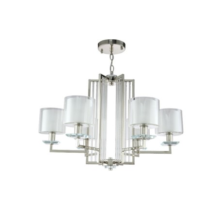 Crystal Lux, Nicolas 3400/306, E14, 6x60 W, 48.8x74x74 cm, Nickel color