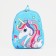 Baby backpack on lightning, external pocket, blue color