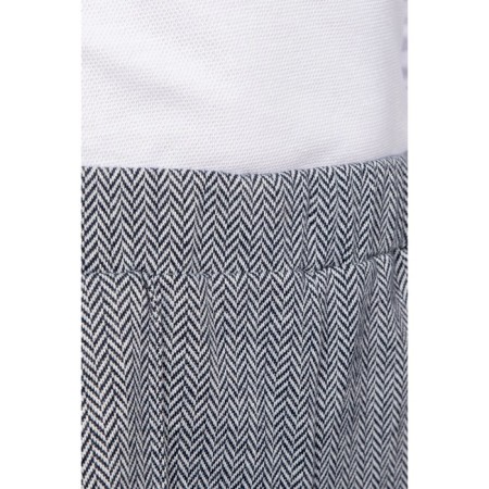 Pants for a boy, height 128 cm, print blue Christmas tree-21