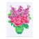 Canvas for embroidery with a cross "Bouquet with lilac", 20x15 cm