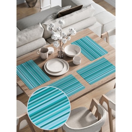 A set of napkins for setting the table "Heavenly lines", rectangular, rounded edges, size 30x46 cm, 4 pcs-1