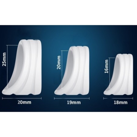 Erection rings, silicone, set 3 pcs, d = 25; 20; 16 mm, white-1