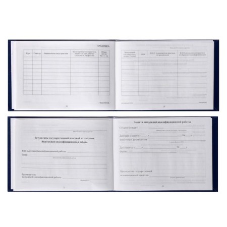 Counter book for secondary vocational education, 140 x 100 mm, calligrata, hard cover, boumvil, blue color-3