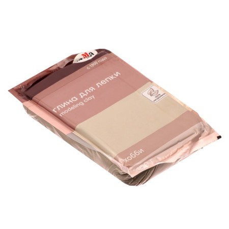 Natural clay for modeling 1500 g, white, gamma "hobby", (suitable for firing) vacuum /Spain /-1
