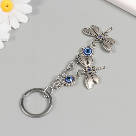 Keychain from the evil eye Metal "Two Dragonflies" 9 cm-2