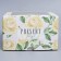 Capcake box, confectionery packaging with a window, 4 cells "White Roses", 16 x 16 x 10 cm