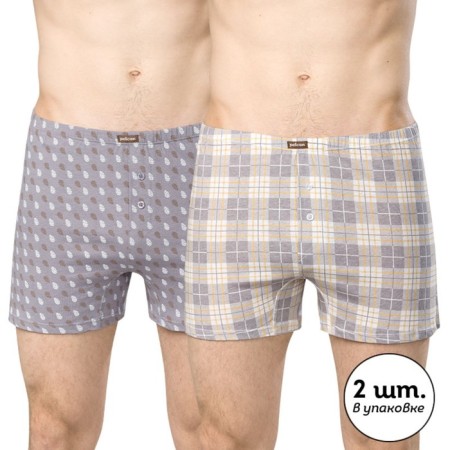 Men's panties, size 52 color light gray, gray, 2 pcs