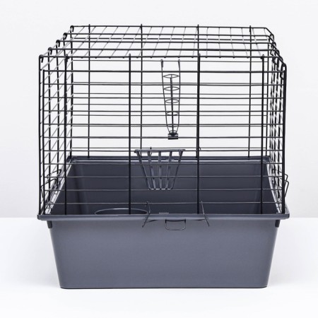 A cell for rabbits, guinea pigs "Pigger" No. 4 folding, 80 x 50 x 47 cm, light gray-1