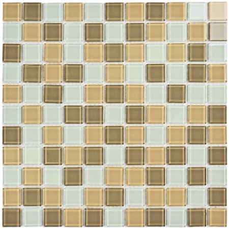 Glass mosaic Bonaparte Raf Coffee, 300x300x4 mm